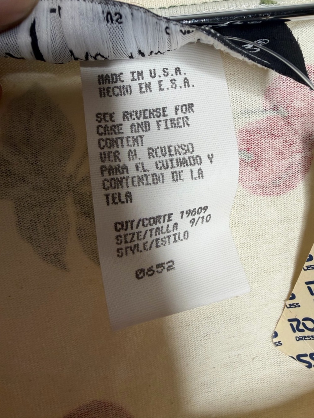 all that jazz baby doll dress vintage size 9/10 Cherry Print pinup retro NWT - Picture 5 of 11